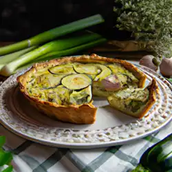 Une image de Quiche provençale au thon, courgettes et pâte sablée - image générée par IA (DALL-E)