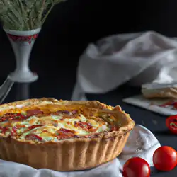 Une image de Quiche Provençale à la Pâte à Pizza - image générée par IA (DALL-E)