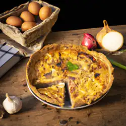 Une image de Quiche Bretonne au Thon et aux Oignons - Recette Traditionnelle - image générée par IA (DALL-E)