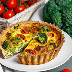 Une image de Quiche de Brocoli et Tomates à l'Emmental - Recette Provençale - image générée par IA (DALL-E)