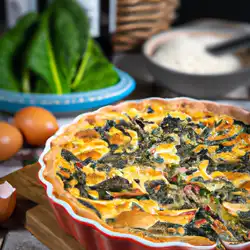 Une image de Quiche savoyarde aux épinards et saucisses : une délicieuse recette - image générée par IA (DALL-E)