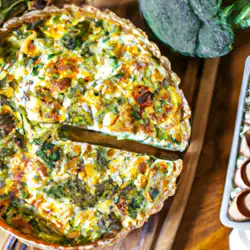 Une image de Quiche de Provence à la Mozza et au Brocoli - image générée par IA (DALL-E)