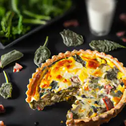 Une image de Quiche Savoyarde aux Épinards, Saucisse et Reblochon - image générée par IA (DALL-E)