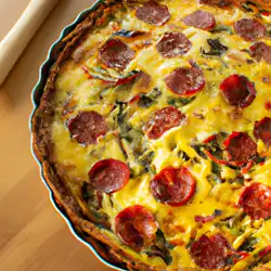 Une image de Quiche à la Pizza aux Épinards et à la Saucisse, Recette à la Mode de Lyon
