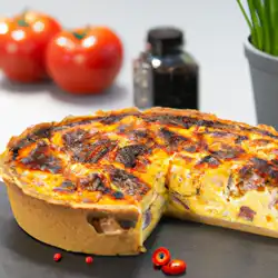 Une image de Quiche reblochon-poivron : une recette simple et savoureuse - image générée par IA (DALL-E)