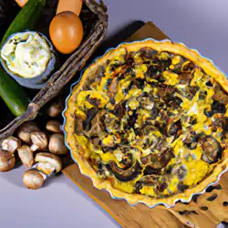 Une image de Quiche provençale aux champignons et courgettes - Recette facile - image générée par IA (DALL-E)