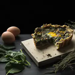 Une image de Quiche épinards-boeuf : une recette gourmande et facile ! - image générée par IA (DALL-E)