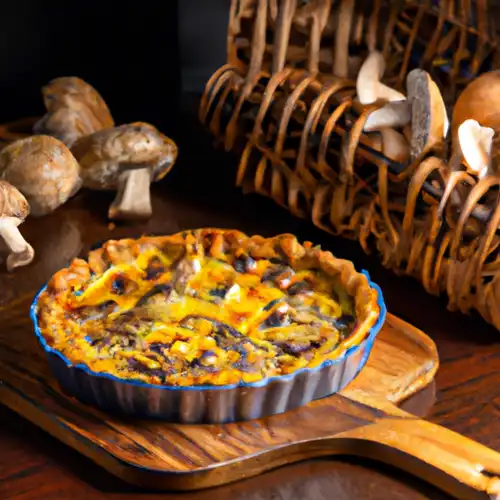 Une image de Quiche Champignon-Mozzarella du Sud-Ouest - image générée par IA (DALL-E)