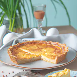 Une image de Quiche Lorraine revisitée : la recette facile et crémeuse - image générée par IA (DALL-E)