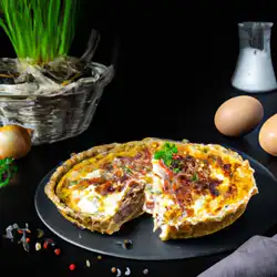 Une image de La quiche Franc-Comtoise : une recette traditionnelle au jambon et aux oignons - image générée par IA (DALL-E)