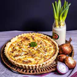Une image de Quiche au Poulet de Bresse et Oignons - image générée par IA (DALL-E)