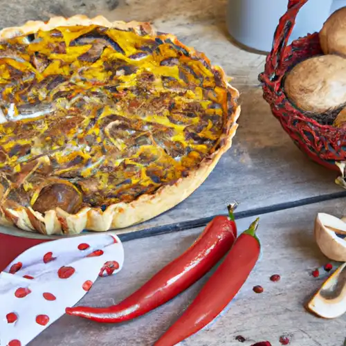 Une image de Quiche Champi-Peppers de Provence - image générée par IA (DALL-E)
