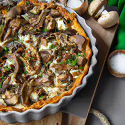 Une image de Quiche Pizza-Mozza des Champignons de Paris : Recette Savoyarde - image générée par IA (DALL-E)