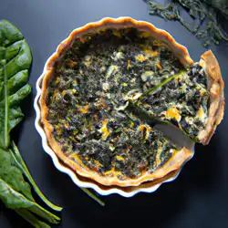 Une image de Quiche provençale aux épinards et poivrons : recette facile - image générée par IA (DALL-E)